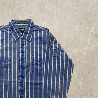 Vintage Rare Ocean Blue Wrangler Brushpopper Large for Men