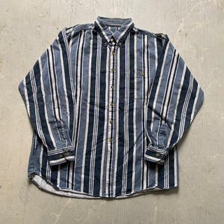 Vintage Cowboy Striped Western Shirt XL for Men