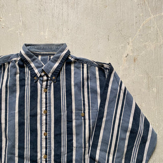 Vintage Cowboy Striped Western Shirt XL for Men