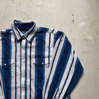 Vintage Wrangler Cowboy Blues Pearlsnap Large for Men