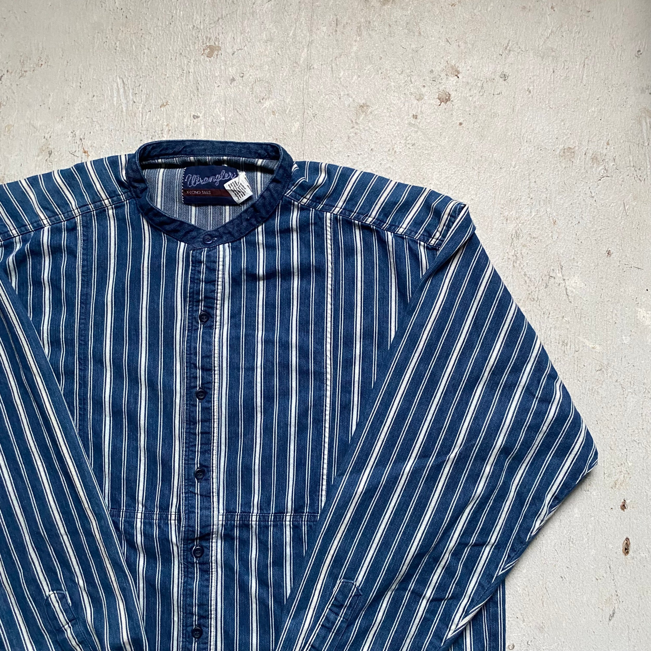 Blue Striped Wrangler Shirt XL