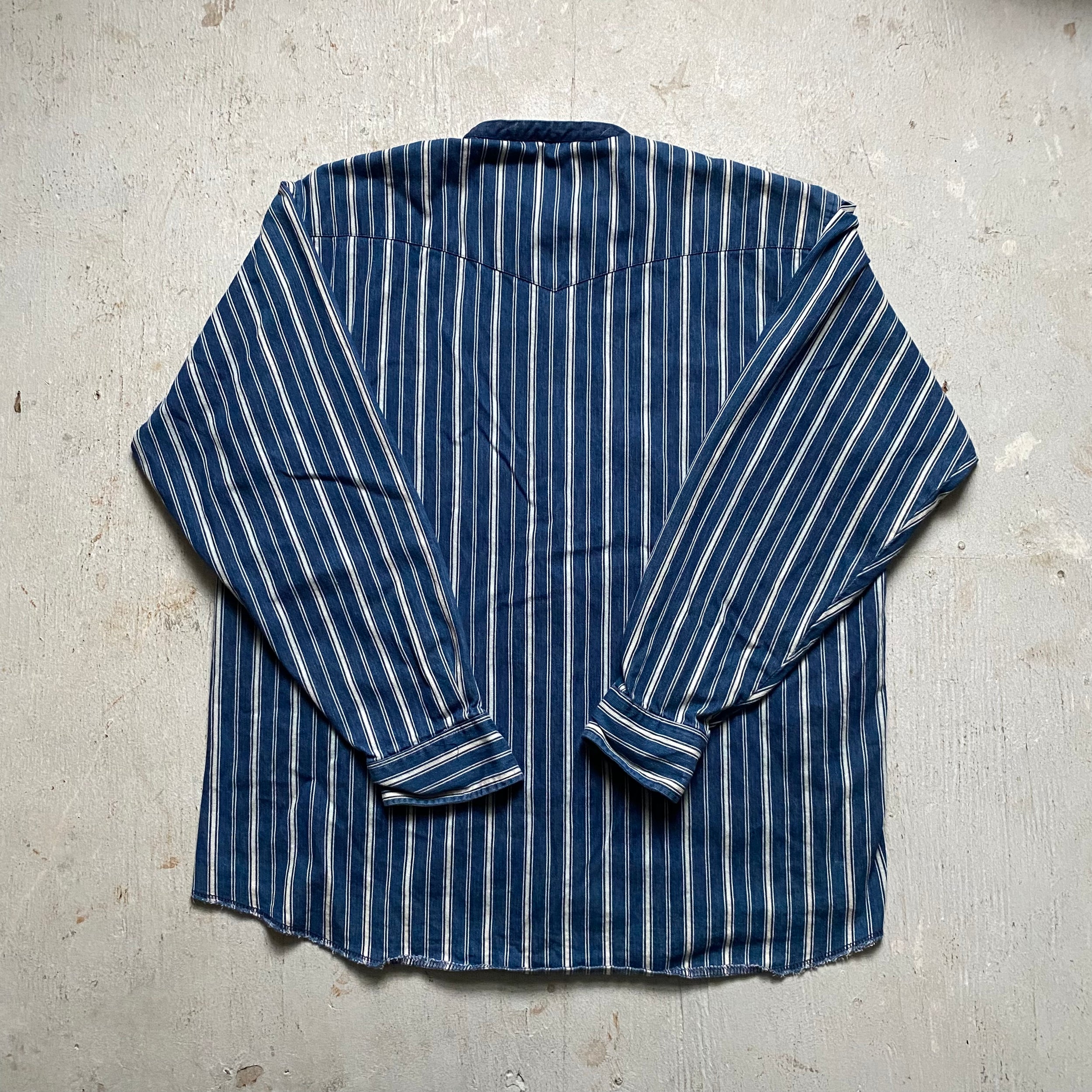 Blue Striped Wrangler Shirt XL