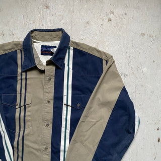 Vintage Wrangler Striped Brushpopper Large for Men