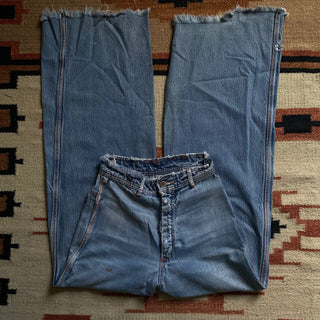 Rare 70s Patched San Francisco Riding Jeans 24 inch waist for Women