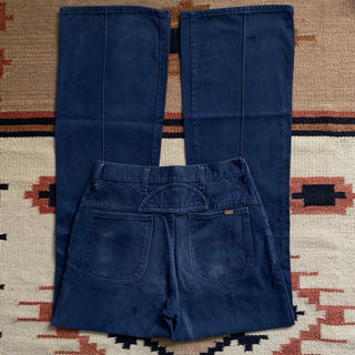 Navy Blue 70s Sunrise Jeans 27 inch waist for Women