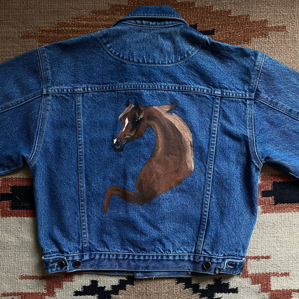 Painted Horse Denim Jacket - Medium