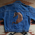 Painted Horse Denim Jacket - Medium