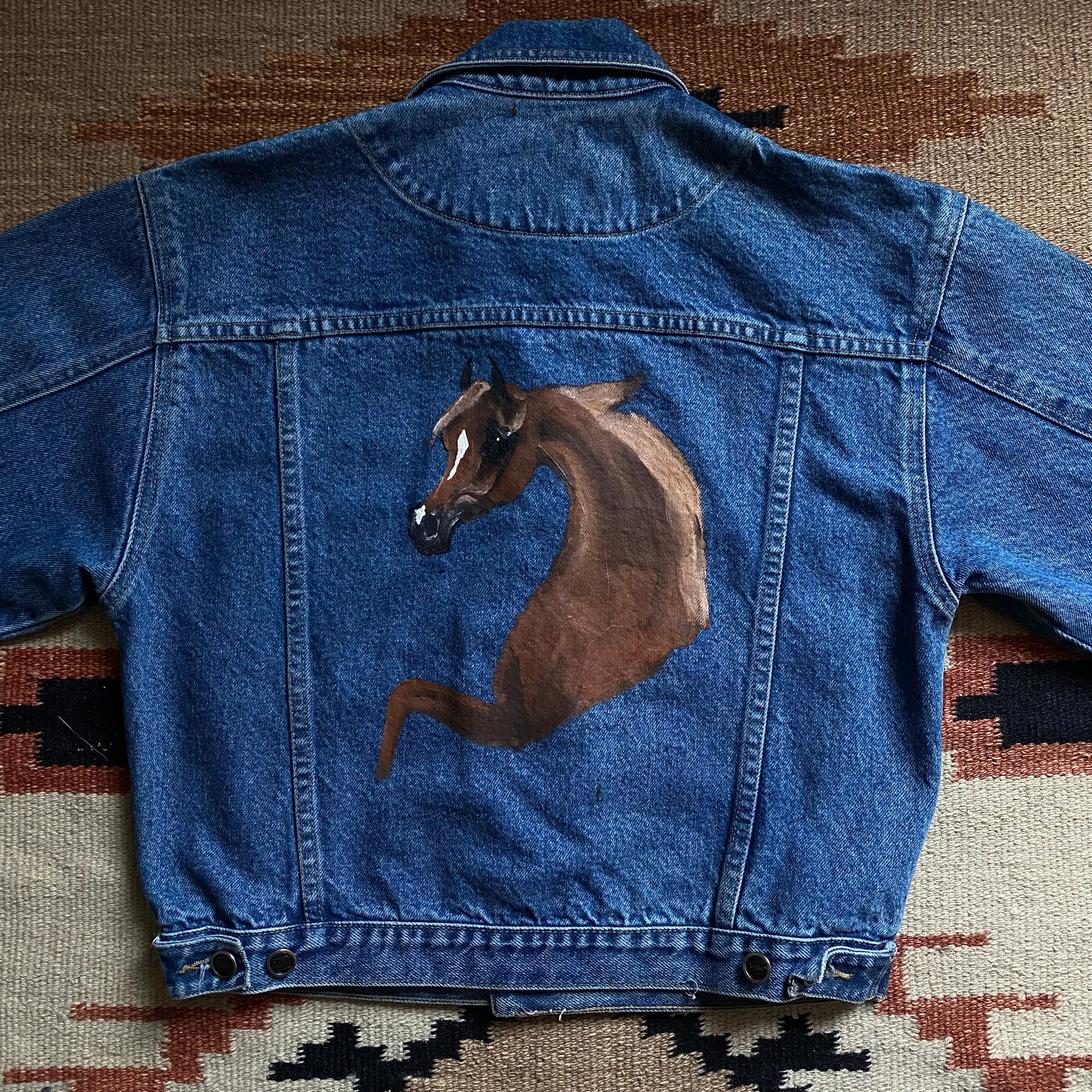 Painted Horse Denim Jacket - Medium