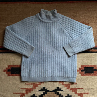 Vintage Baby Blue Wool Sweater, XS for Women
