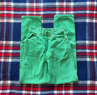 Vintage Green 60's Wranglers 23 inch waist