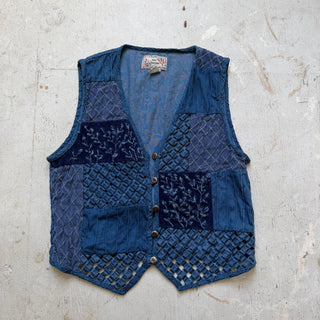 Vintage Cowgirl Patchwork Vest for Women