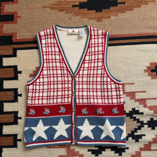 Vintage Star Sweater Vest for Women