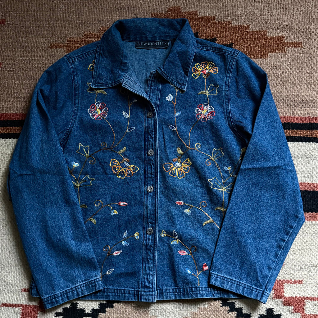 Lightweight Embroidered Denim Jacket