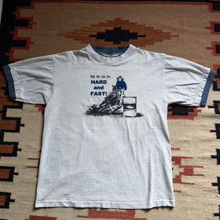 Vintage Barrel Racer Cowgirl Tee Shirt, XL for Women