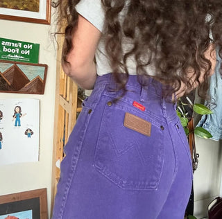 Vintage Purple Wranglers 25 inch waist