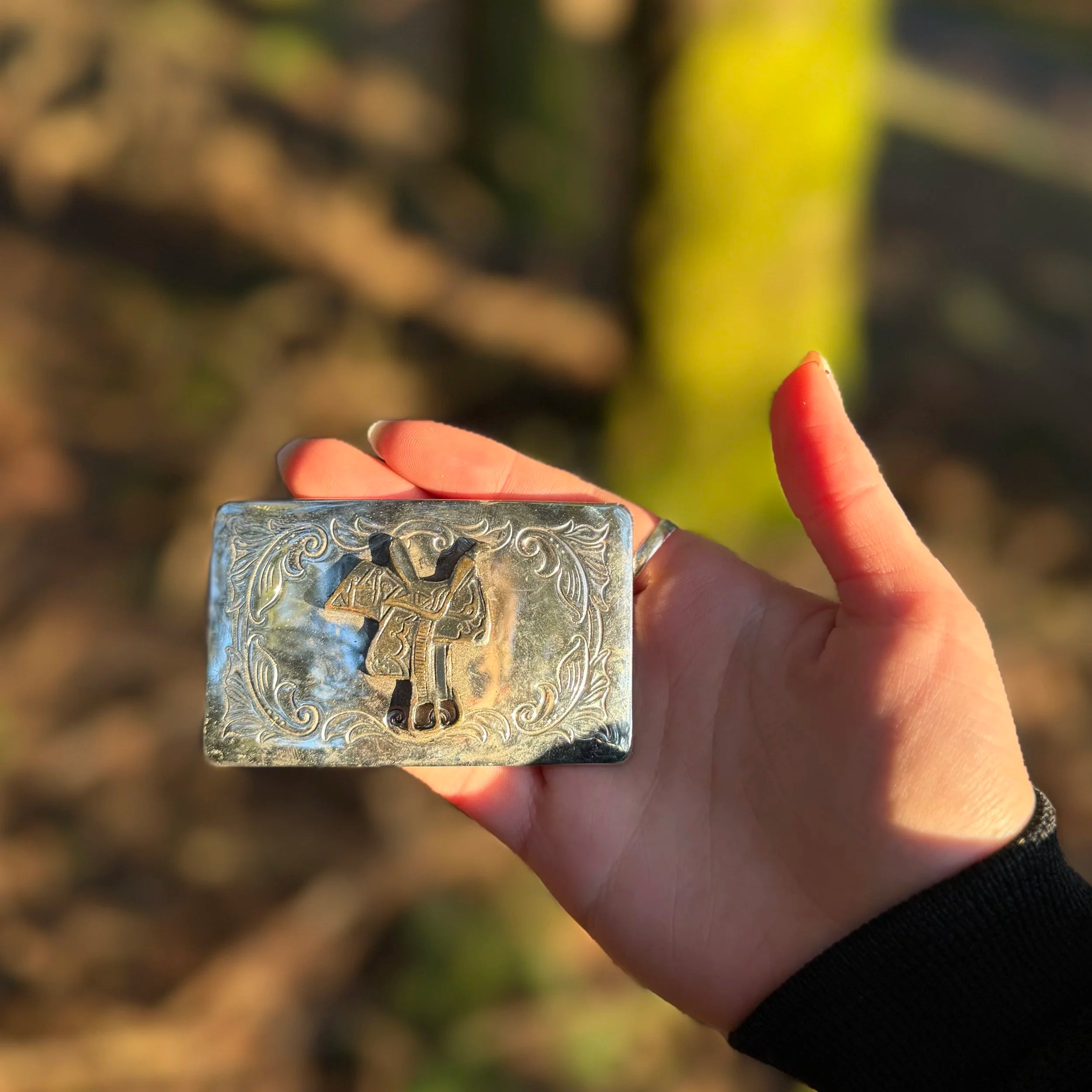 Saddle and Spurs Belt Buckle
