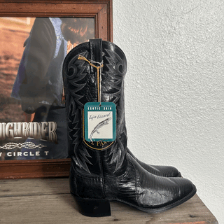 Dan Post Vintage Lizard Cowboy Boots, Men's 9 / Women’s 10.5