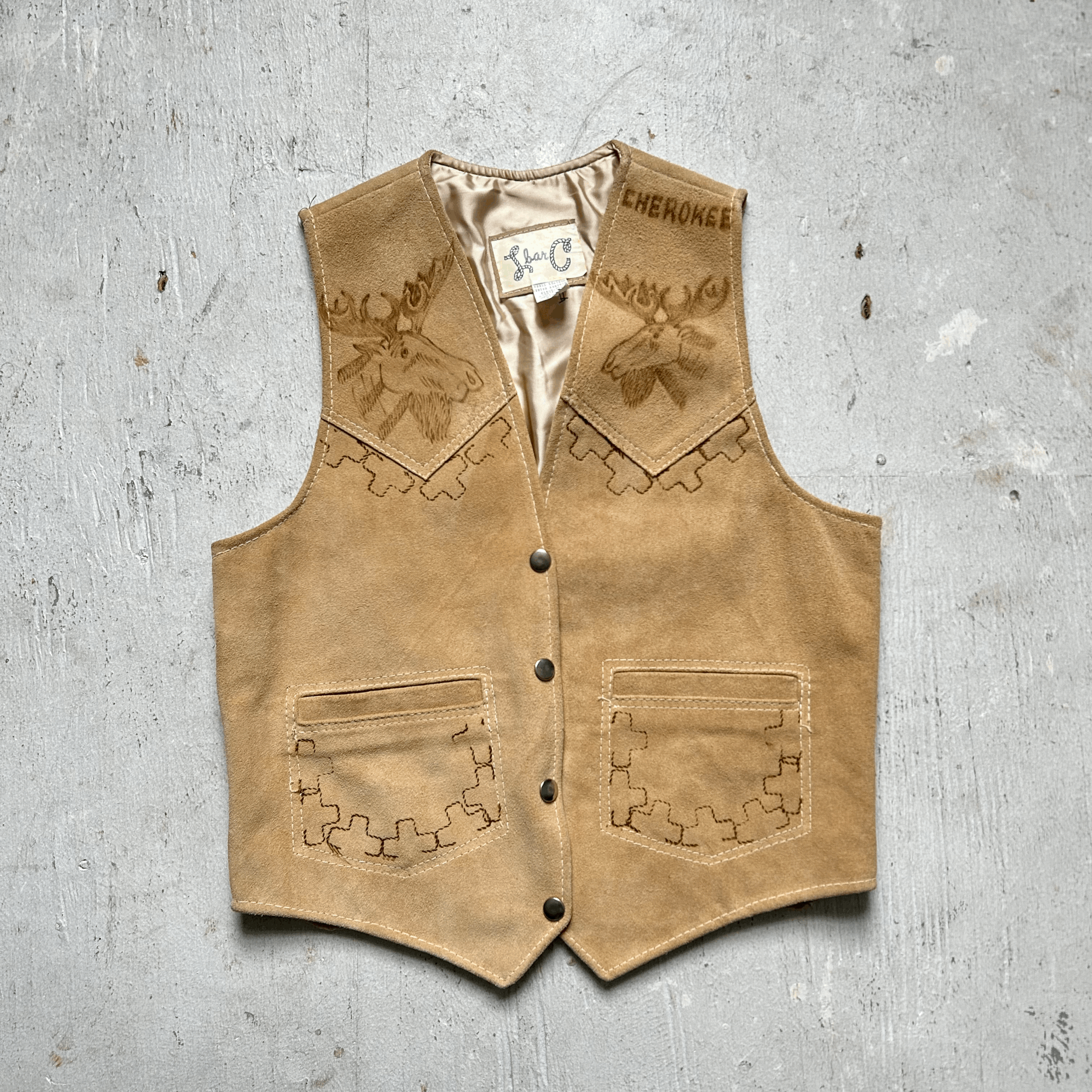 Leather Moose Vest - Medium