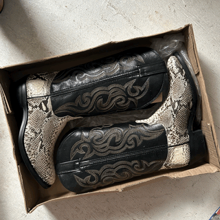 Vintage Deadstock American West Python Boots, Women's 8