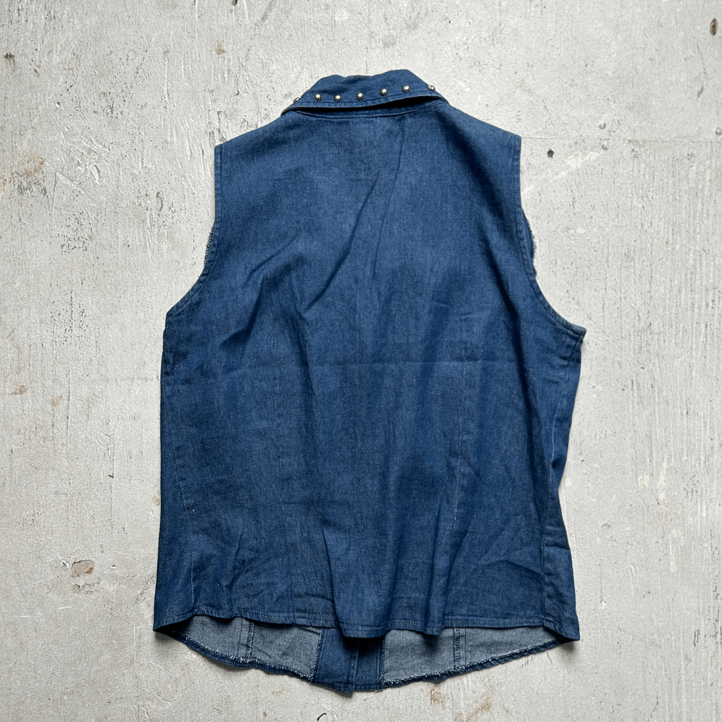 Cowgirl Studded Denim Vest - Small