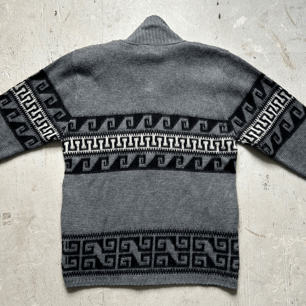 Cozy Cowboy Grey Zipup Sweater - Medium