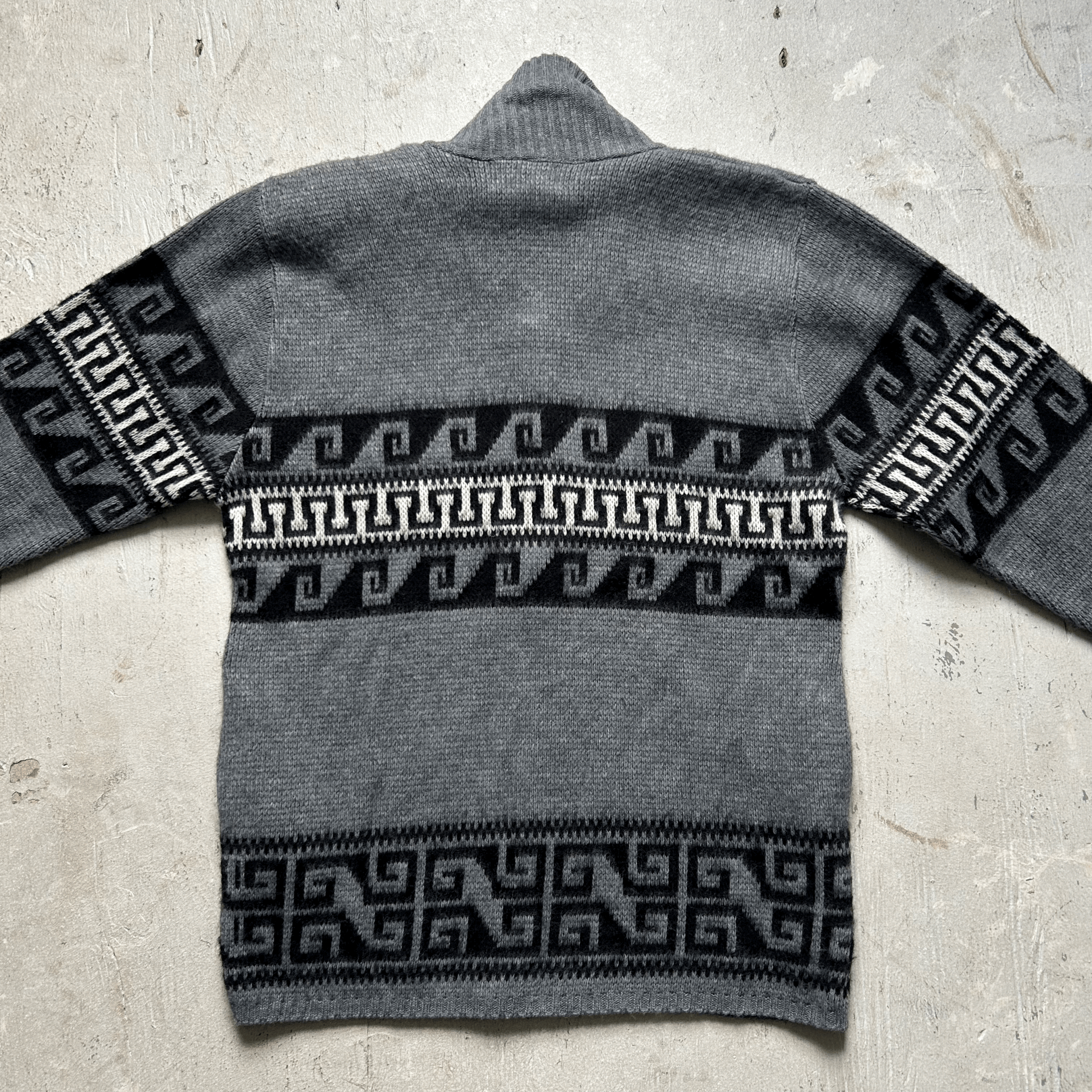 Cozy Cowboy Grey Zipup Sweater - Medium