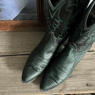 Vintage Dan Post Lizard Cowboy Boots, Women's 5.5