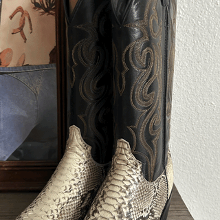 Vintage Deadstock American West Python Boots, Women's 8