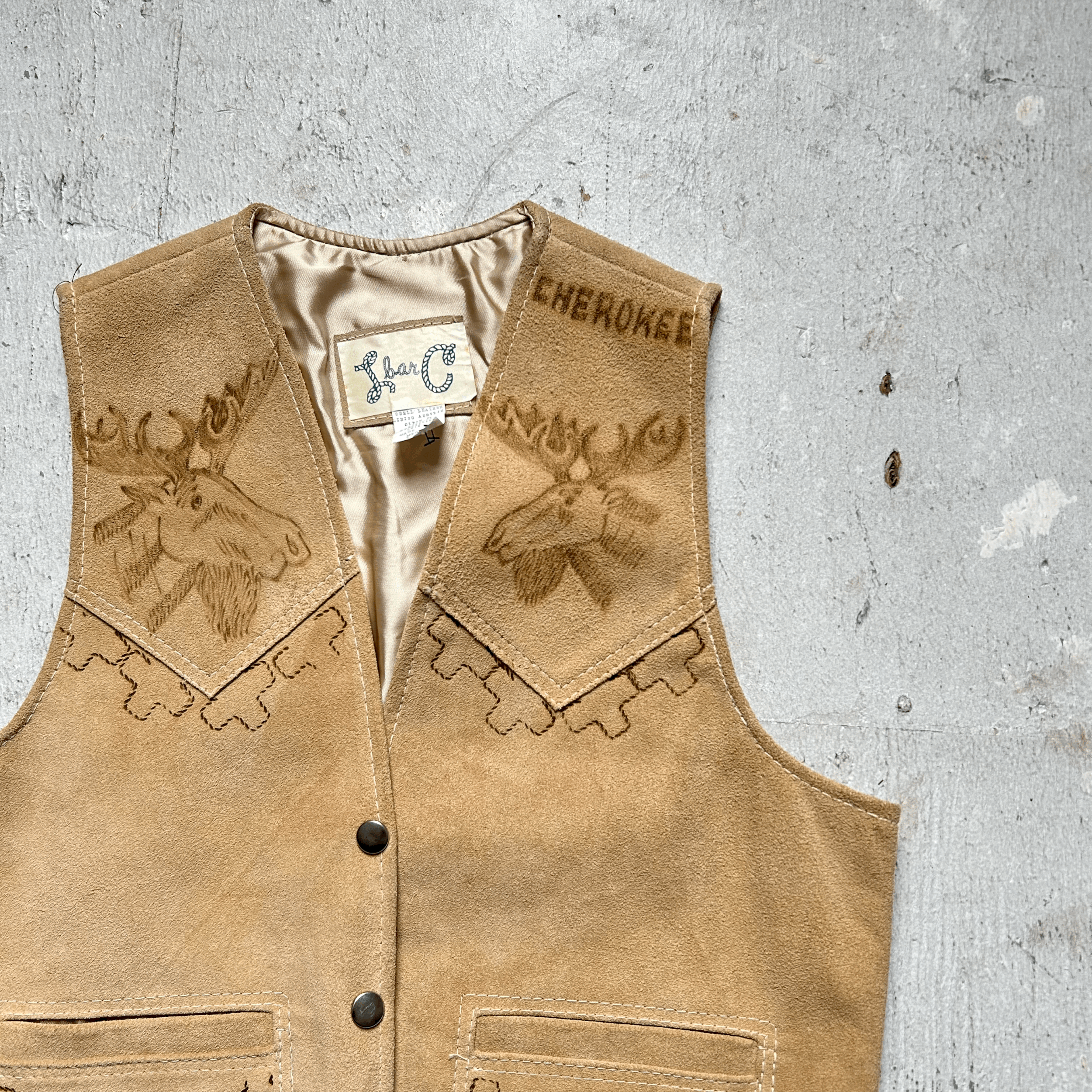 Leather Moose Vest - Medium