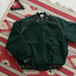 Vintage Forest Green Cowboy Jacket for Women