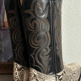 Vintage Deadstock American West Python Boots, Women's 8