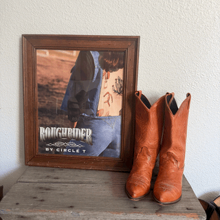 Vintage Code West Chestnut Brown Leather Cowboy Boots, Women's 7.5