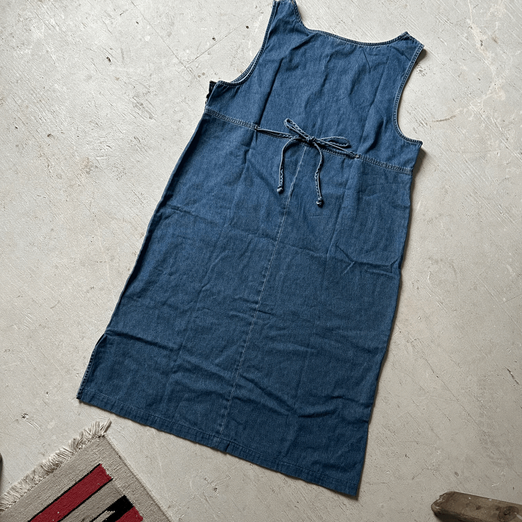 Granny Embroidered Denim Dress - XL