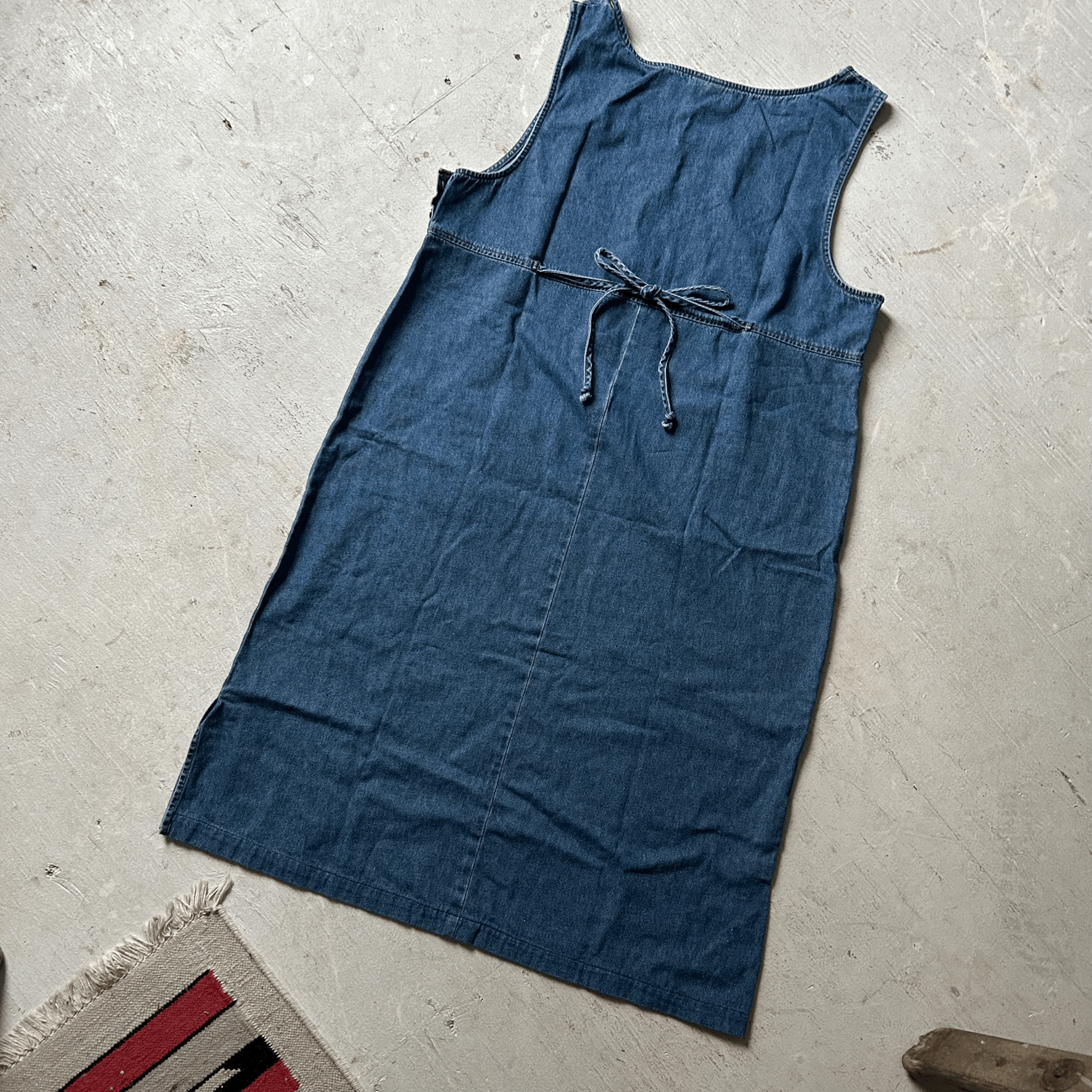 Granny Embroidered Denim Dress - XL