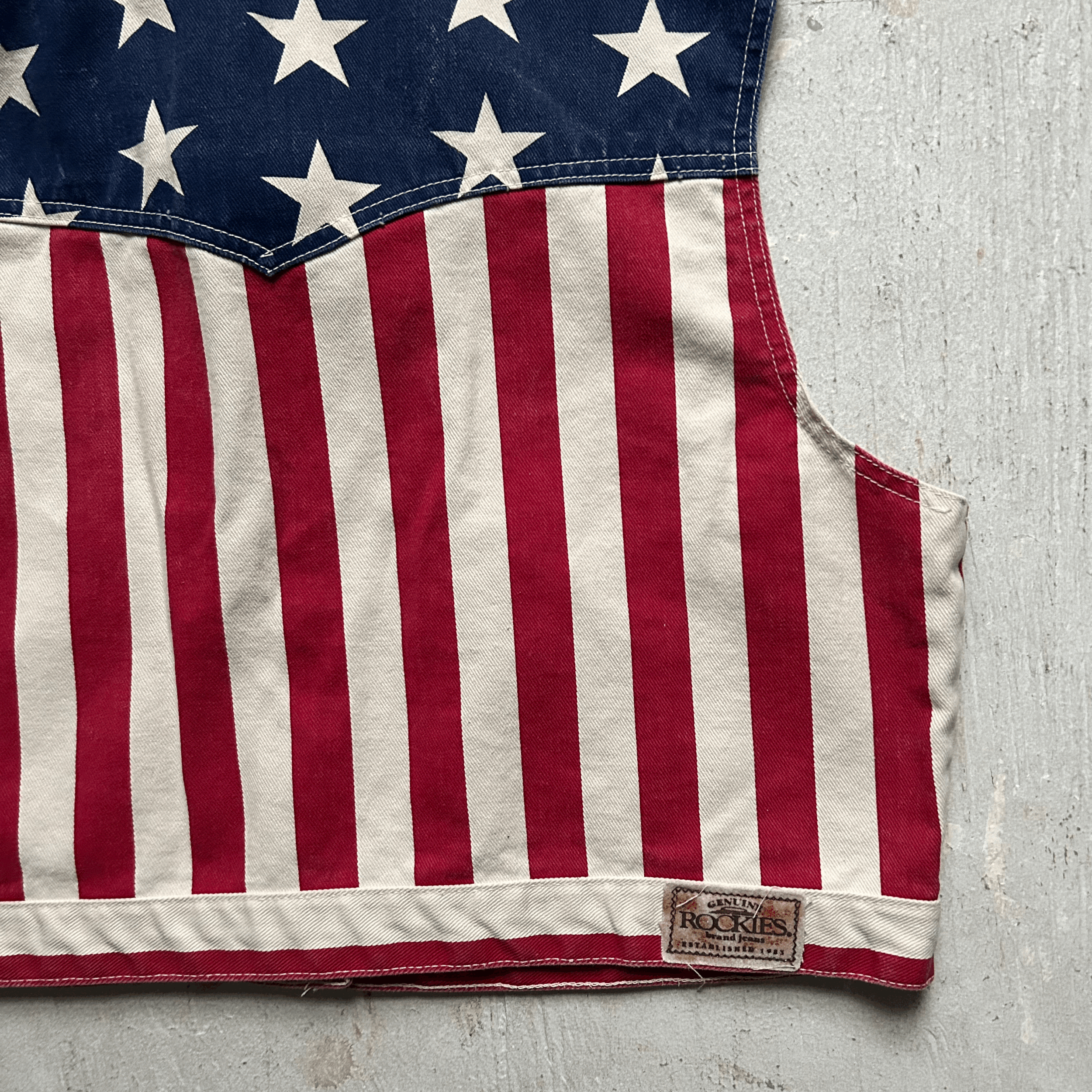 Rare Rockies USA Denim Vest - XL