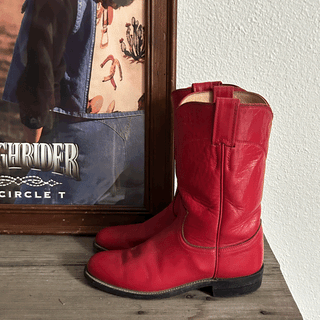 Vintage Red Justin Cowboy Boots, Women's 5.5