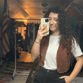 Vintage Leather Vest, XS for Women
