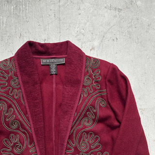 Vintage Cropped Red Cowgirl Jacket, Small for Women