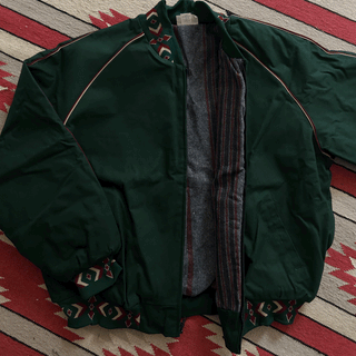 Vintage Forest Green Cowboy Jacket for Women
