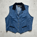 Ozark Mountain Denim Cowgirl Vest - XL