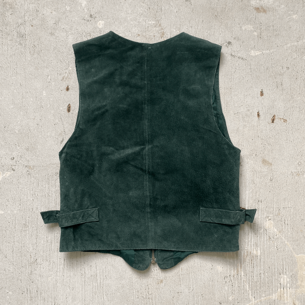 Forest Green Leather Set Skirt & Top - XS/24"