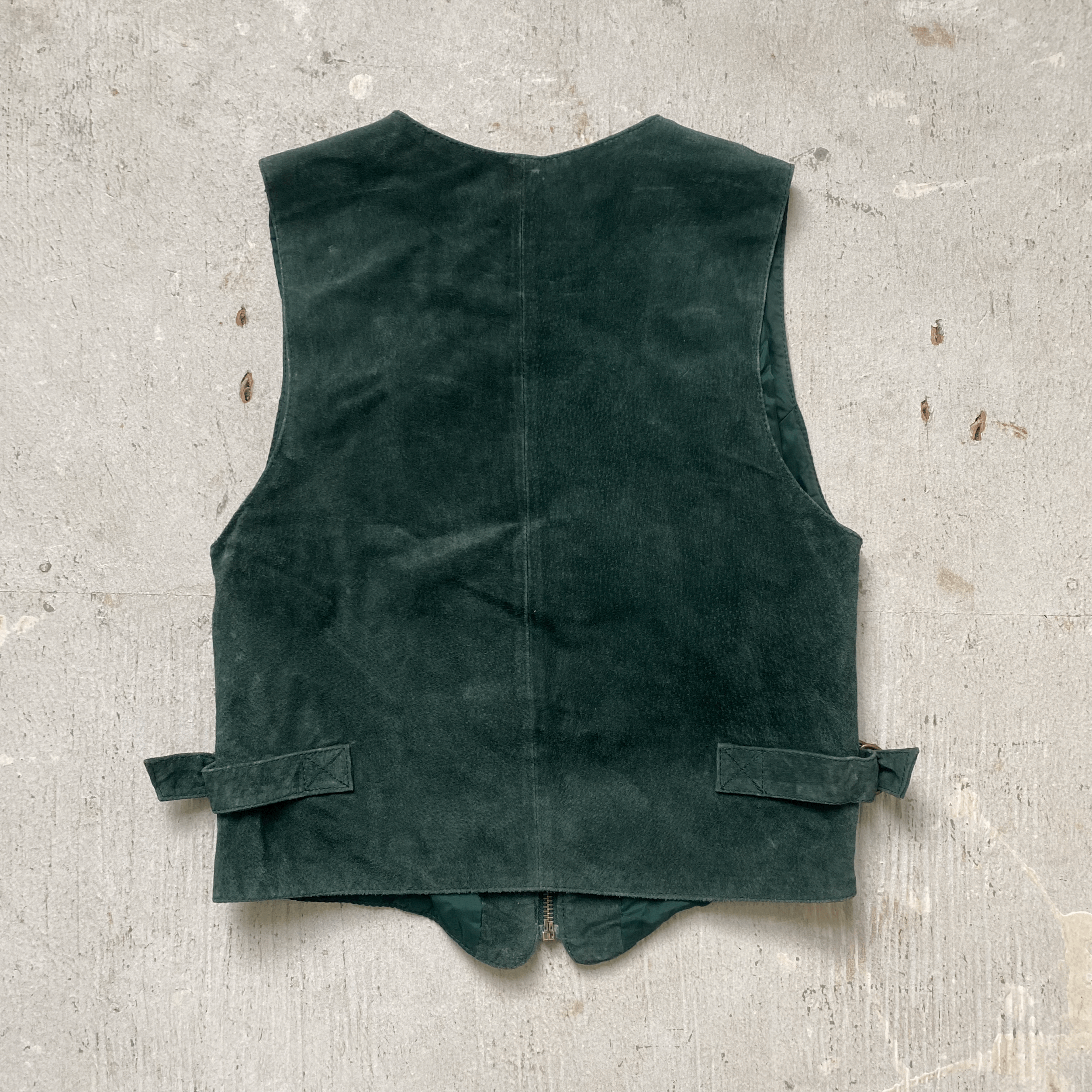 Forest Green Leather Set Skirt & Top - XS/24"