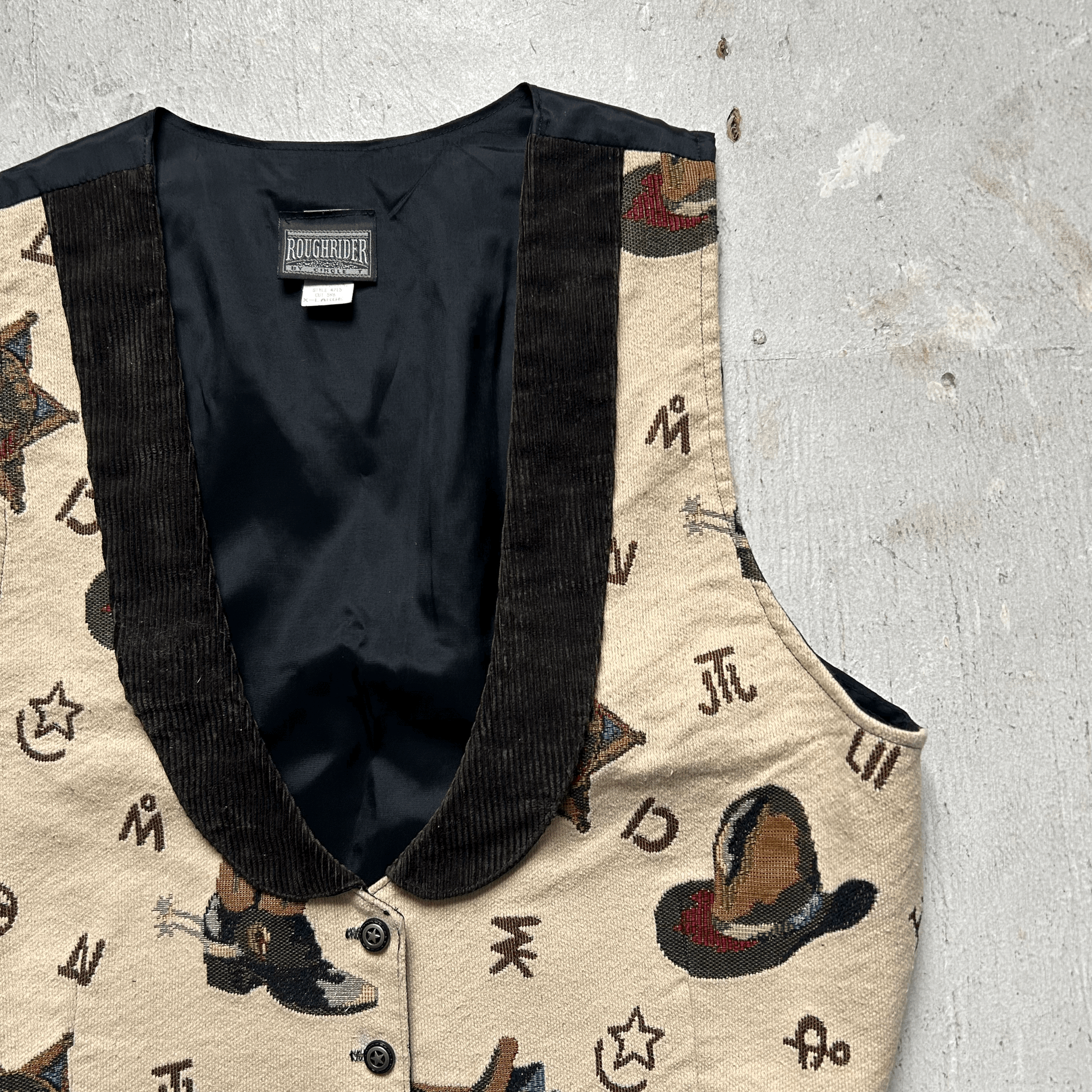 Roughrider Cowboy Brands Vest -XL