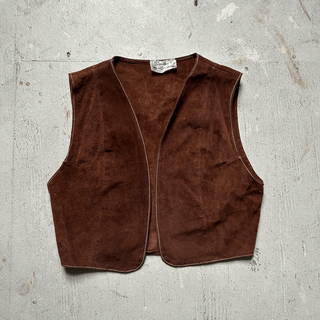Vintage Leather Vest, XS for Women