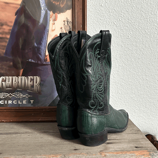 Vintage Dan Post Lizard Cowboy Boots, Women's 5.5