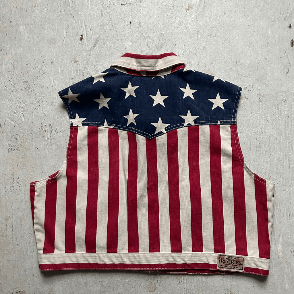 Rare Rockies USA Denim Vest - XL