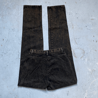 Vintage Brown Acid Wash Ropers 27 inch waist
