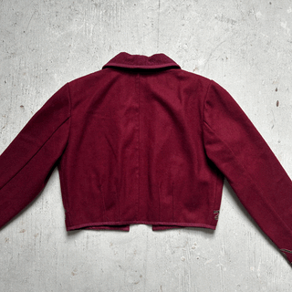 Vintage Cropped Red Cowgirl Jacket, Small for Women