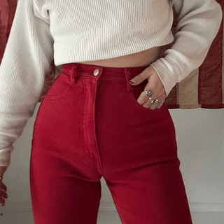 Vintage Red Red Ropers 23 inch/24 inch waist
