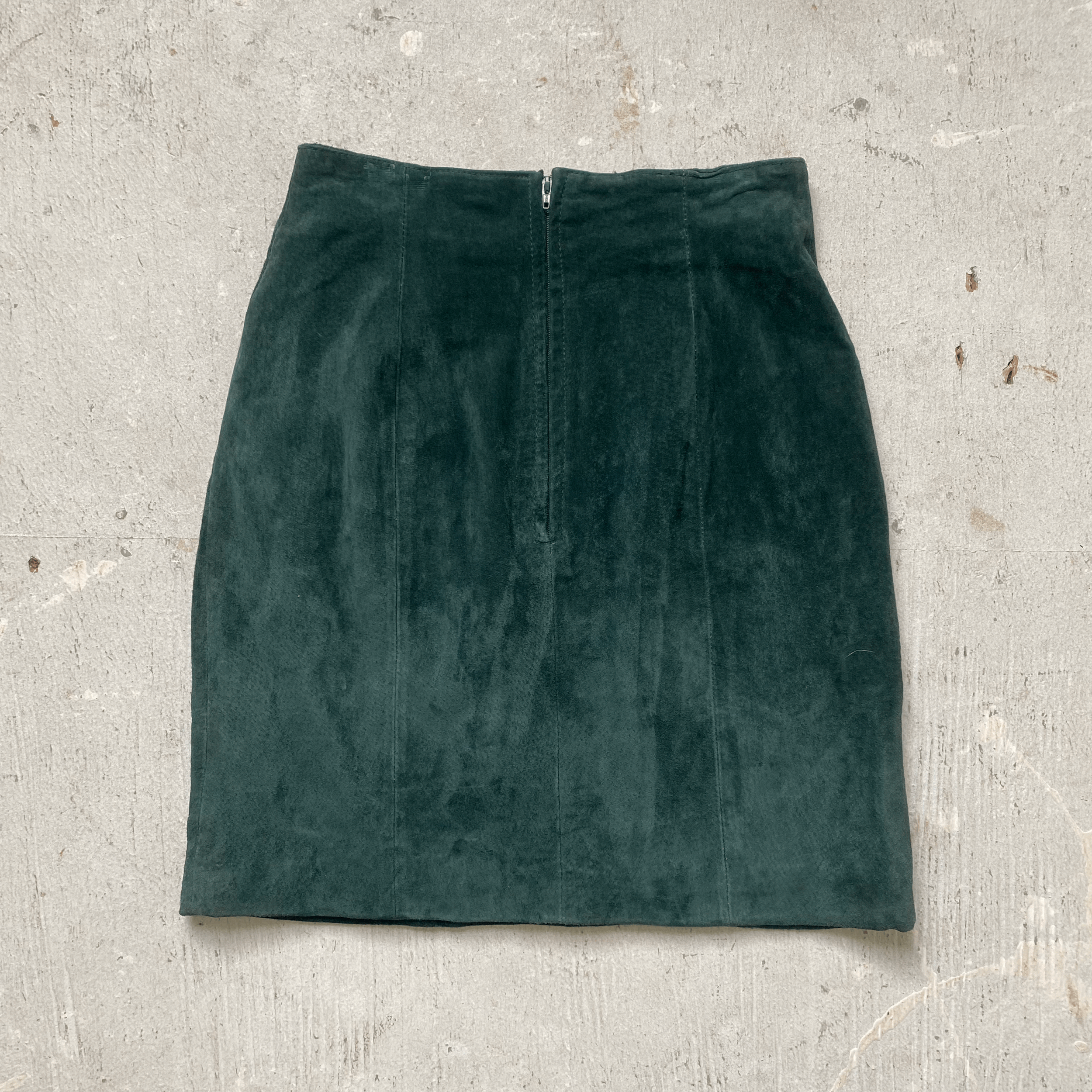 Forest Green Leather Set Skirt & Top - XS/24"